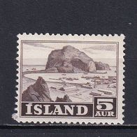 Island, 1954, Mi. 296, Landschaft, 1 Briefm., postfr.