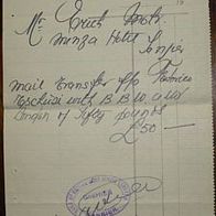 Credit Note Bank Of British West Africa Limited 1937 - Kreditschein Tangier