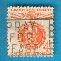 USA 1961 Mi.804 Freiheitskämpfer mit Reklamestempel.