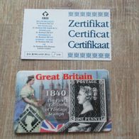 UK Phonecard limited: ONE PENNY BLACK, 20 Units unused, expires 06/2002