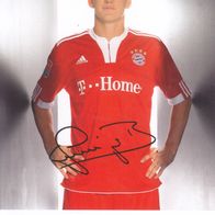 Bayern München Autogrammkarte Bastian Schweinsteiger T-Home