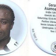 DFB-KAISERS-Sammelplakette WM 2006 Gerald Asamoah mit Autogramm