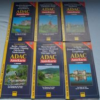 6 ADAC Auto Karten Straßenkarten von Deutschland