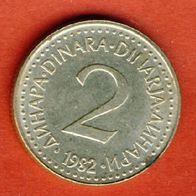Jugoslawien 2 Dinara 1982