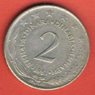 Jugoslawien 2 Dinara 1981