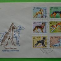 DDR 1976 Mi. Nr. 2155 - 2160 = auf Brief = Hunde = Komplettsatz =