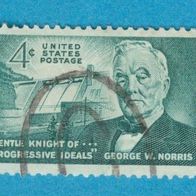 USA 1961 Mi.810 100. Geburtstag von G.W. Norris mit ovalen Stempel lesen