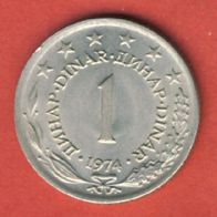 Jugoslawien 1 Dinar 1974