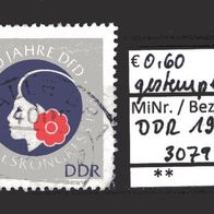 DDR 1987 40 Jahre Demokratischer Frauenbund Deutschlands (DFD) MiNr. 3079 gestempelt