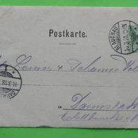 DR Mi. Nr. 46 auf Karte = echt gelaufen = Glauchau 10.3.98 - Darmstadt 11.3.98