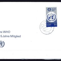 DDR 1988 40 Jahre Weltgesundheitsorganisation (WHO) MiNr. 3214 FDC gestempelt