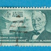 USA 1961 Mi.810 100. Geburtstag von G.W. Norris mit Nummerstempel.