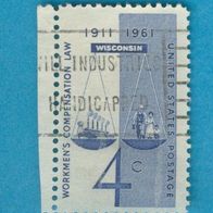 USA 1961 Mi.812 Randstück Gerechtigkeitssymbol gest.