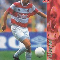 Fortuna Düsseldorf Panini ran Sat1 Trading Card 1996 Karl Werner Nr.185