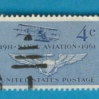 USA 1961 Mi.811 50 Jahre Marineflieger mit Nummerstempel.