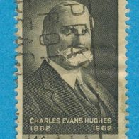 USA 1962 Mi.825 100 Geburtstag vo Ch. E. Huughes mit Reklamestempel,