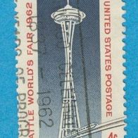 USA 1962 Mi.826 Weltausstellung in Seattle mit Reklamestempel