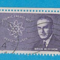 USA 1962 Mi.830 10 Todestag von Brien McMahon mit Oberrand gest.