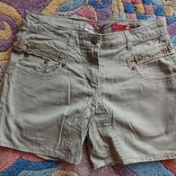 Jeans - Shorts von SAIX Gr 34 schlammfarbener Baumwolldenim #Sommer #Designer