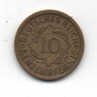 Münze Deutsches Reich 10 Rentenpfennig 1924