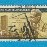 USA 1962 Mi.833 I. Dag Hammarskjöld mit Kastenstempel.