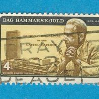 USA 1962 Mi.833 I. Dag Hammarskjöld mit Reklamestempel.