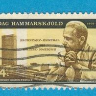 USA 1962 Mi.833 II.a. Dag Hammarskjöld gest.