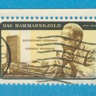 USA 1962 Mi.833 II.a. Dag Hammarskjöld mit Oberrand gest.