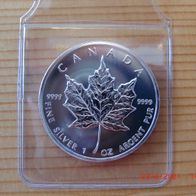 1 oz Silbermünze Maple Leaf 2010, in Münztasche