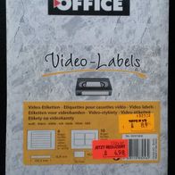 Video Labels 6 Bogen 147,3 x 16,9 plus 10 Bogen 78,7 x 46,6