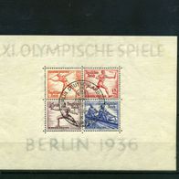 Briefmarken DR 1936, Block 5, mit Ersttagsstempel, siehe Scan, KW 250€