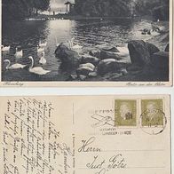 Hamburg, Partie an der Alster, 1932, Luftpoststempel