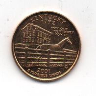 Münze USA Quarter Dollar Kentucky 2001