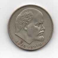 Münze Russland 1 Rubel 100 Geburtstag Lenin 1970