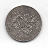 Münze Kenya 1 Shilling 1980.