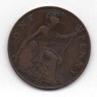 Münze England 1 Penny 1917..