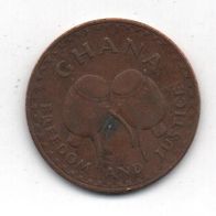 Münze Ghana 1 Pesewa 1967.