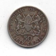 Münze Kenya 50 Cents 1971