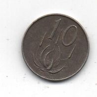 Münze Süd Afrika 10 Cent 1965