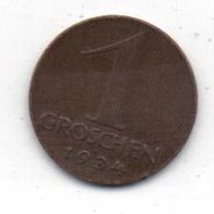 Münze Österreich 1 Groschen 1934