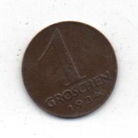 Münze Österreich 1 Groschen 1934.