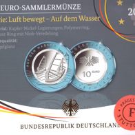 10 Euro 2021 Deutschland PP = Luft bewegt - Auf dem Wasser = F