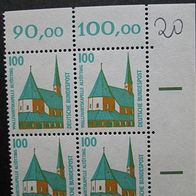 Bund 14,06 * * 4-er Block Eckrand o.r. Wallfahrtskapelle Altötting 1989 Postfrisch