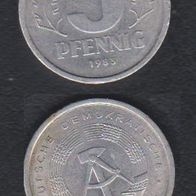 5 Pf DDR Gebrauchsmünze von 1983 Buchstabe A