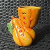 NEU Halloween Kürbis Übertopf + Einsatz Deko Herbst Blumentopf Vase Kopf Keramik