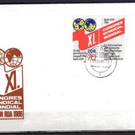 DDR 1986 Weltgewerkschaftskongress, Berlin FDC W Zd322 gestempelt