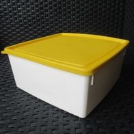 Original DDR Plaste Dose 3300ml Pneumant weiß/ gelb Vorrats Aufbewahrungs Behälter