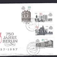 DDR 1987 750 Jahre Berlin (II) FDC MiNr. 3071 - 3074 gestempelt