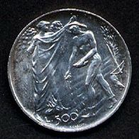 San Marino Silber 500 Lire 1976 Hl. Marinus, 20 J. Sicherheitssystem