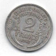Münze Frankreich 2 France 1947